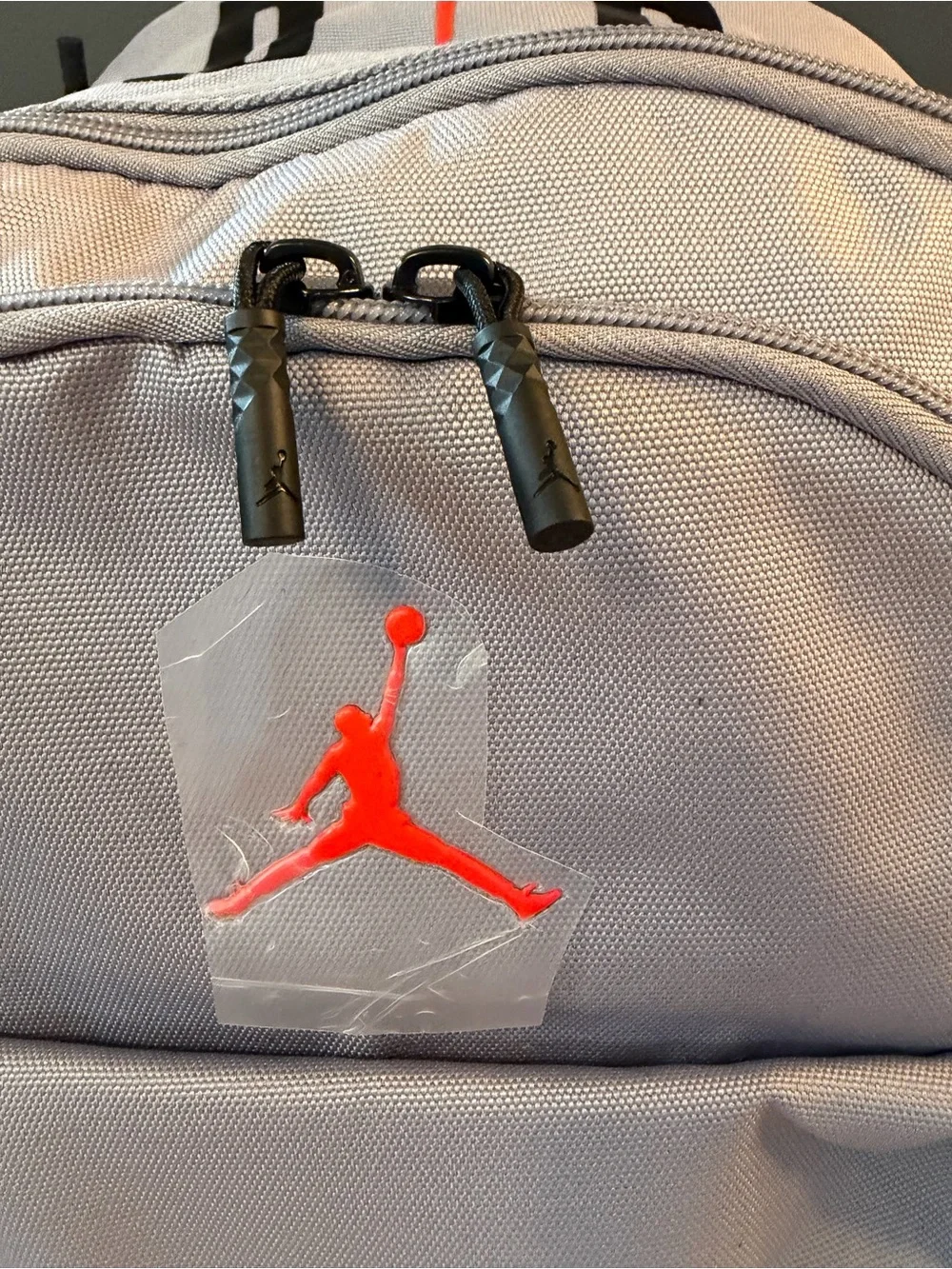 Jordan Grey and Black Backpack with Red Jumpman Accent